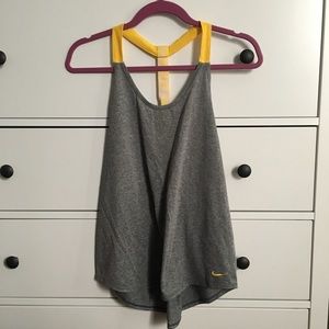 Nike Dri-fit Elastika Gray Racerback Tank Top